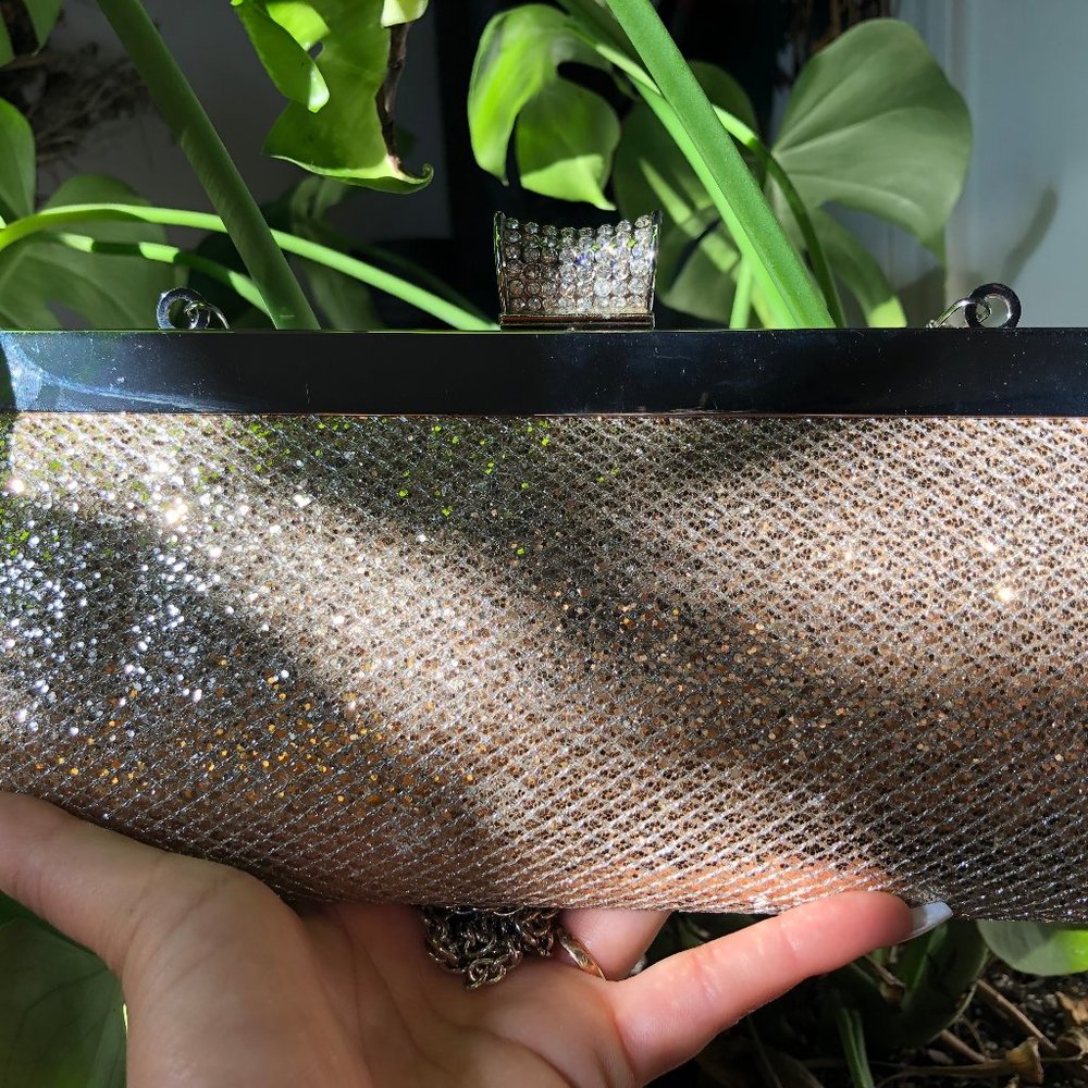 Metallic Champagne Clutch